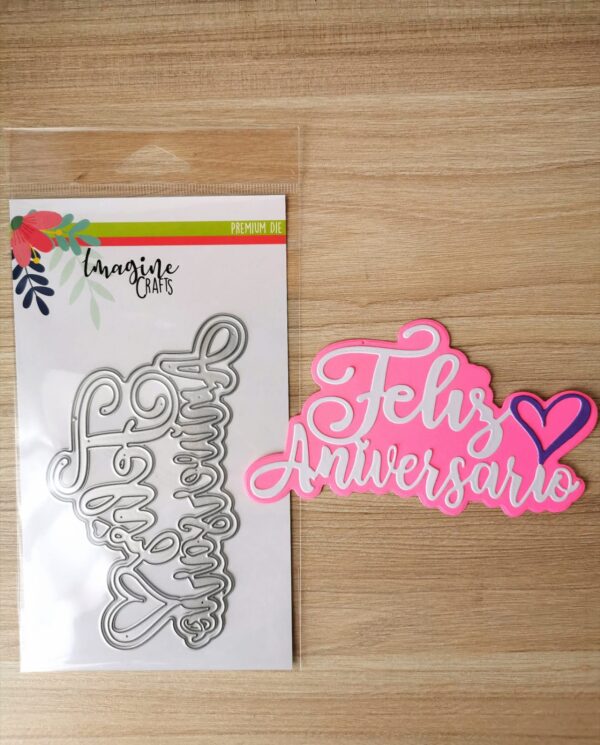 Feliz Aniversario troquel Imagine