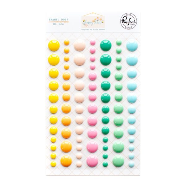 Enamel dots set x 84 Happy heart